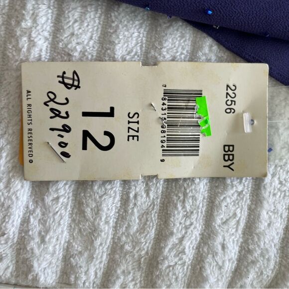 After Dark 3 Pc. Long Gown Set Purple with Beading Size 12 NWT - Picture 13 of 14